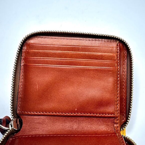 Dooney & Bourke Pebble Grain Small Zip Around Wallet — Dandelion Yellow — EUC - Picture 11 of 15